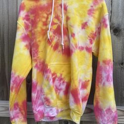 Pink & Yellow Custom Tye-Dye Hoodie