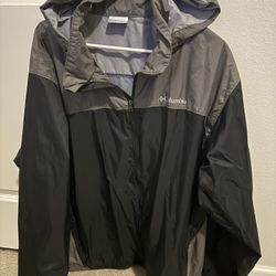 Columbia Black And Gray Rain Jacket Size XL