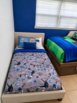 Twin-size bed in fair