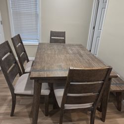Lightly Used Dining Set With Bench