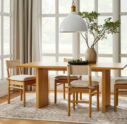 Studio Mcgee Threshold Bell Canyon Solid Wood Dining Table