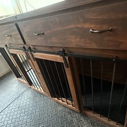  2 Room Dog kennel (Solid Wood) 