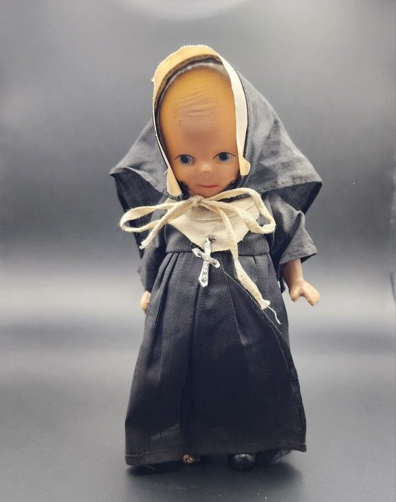 Antique Composition Religious 50's Nun Doll