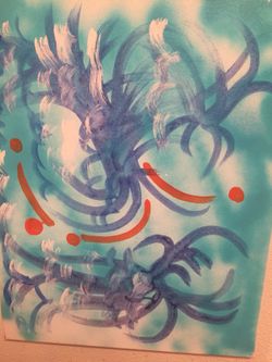 Under the sea :acrylic painting to reflect the feeling of the sea