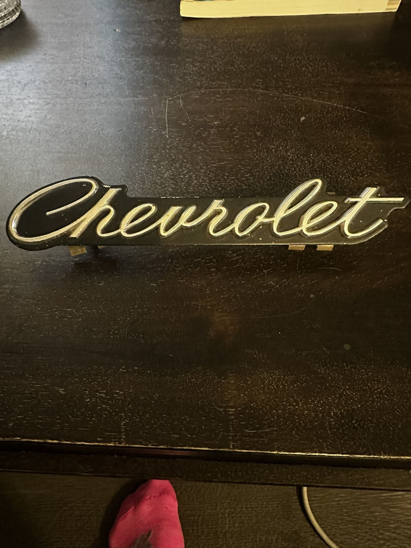 1967 CHEVROLET IMPALA SCRIPT GRILLE BADGE $60