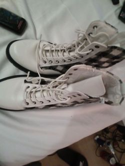 Rock and candy combat boots size 8
