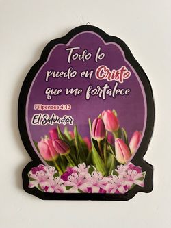 Decorative Religious Wall Plaque Filipenses 4:13