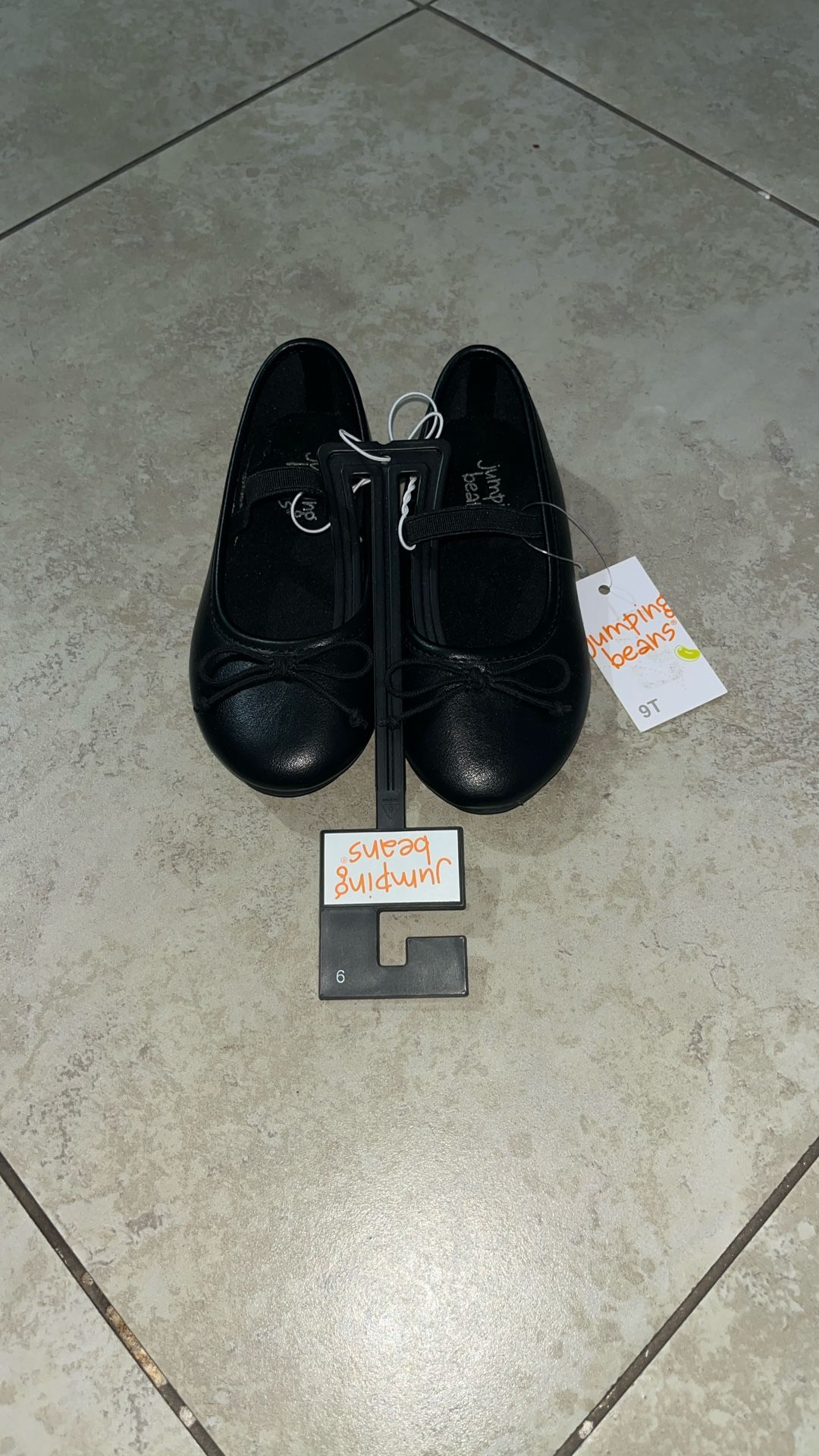 Jumping Beans Toddler Girl’s Black Flats / Shoes, Size 9