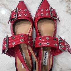 Steve Madden Graya (Women's) Red Patent Leather Sandals  11M