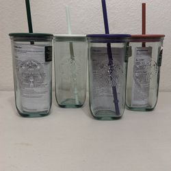 Glass Starbucks tumblers