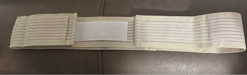 Elastic abdominal dialysis belt