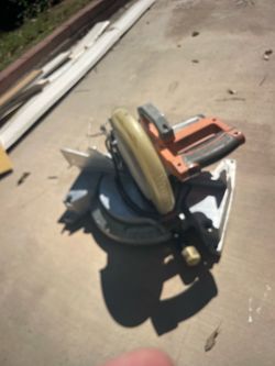10-inch Rigid miter saw.