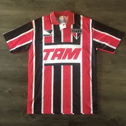 Penalty Sao Paulo Football Club Soccer Futbol Collar Jersey SPFC 10 Vintage Size XL