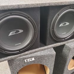 USED GREAT CONDITION 2 10INCH ALPINE E SERIES SUBS/BOX $165