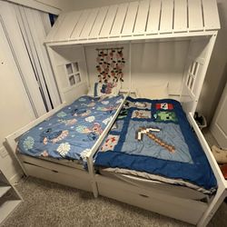Twin Size Double Platform Beds