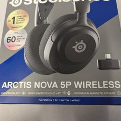 SteelSeries Arctis Nova 5P Wireless Gaming Headset — PS5, PS4, PC, Nintendo Switch, Mobile - Black