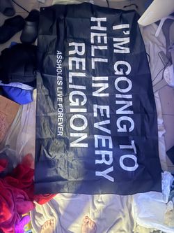 Funny Novelty Banner Flag Black