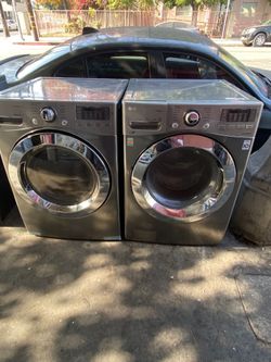 LG WASHER AND GAS DRYER SET SIDE BY SIDE OR STACKED ✅$600✅ FREE DELIVERY AND INSTALLATION. WARRANTY