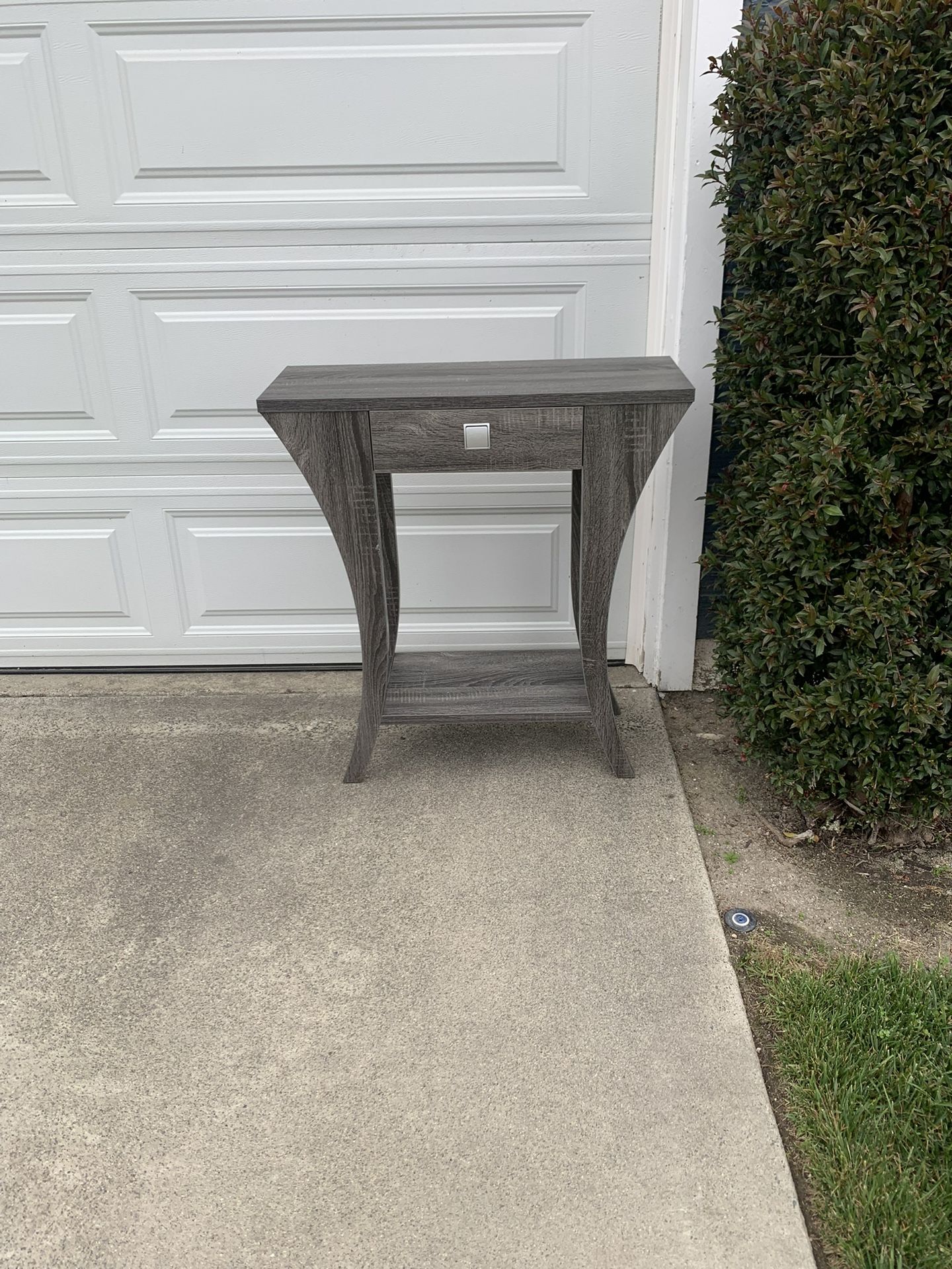 Table/end table/one drawer table/side table/grey table