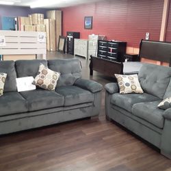 New Sofa And Loveseat With Pillows