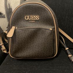 brown guess backpack 