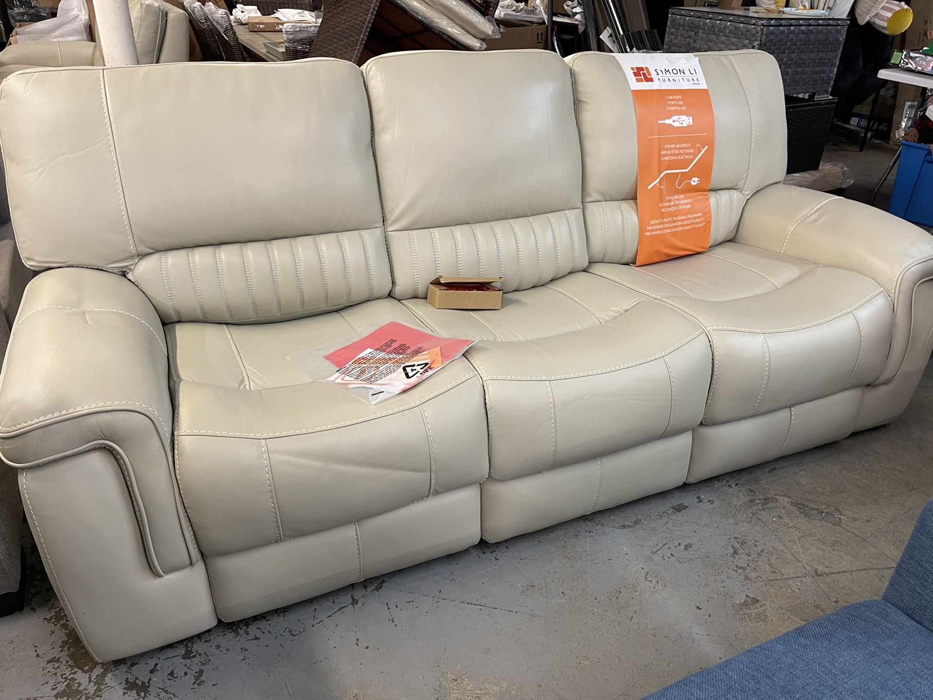 Leather Electric Recliner Sofa New