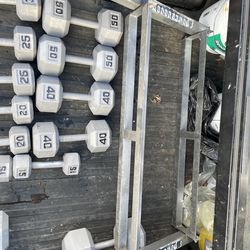 Dumbbells set with rack