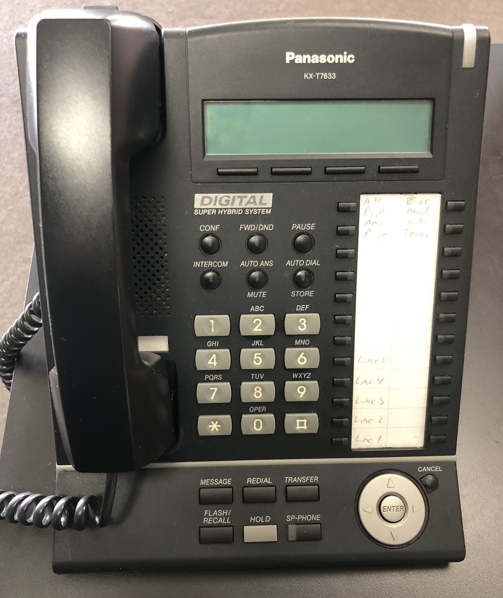 Panasonic Digital Phone Telephone KXT7633 Black for Sale in Santa Fe