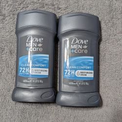 2 Brand New Dove Men Clean Comfort Antiperspirant