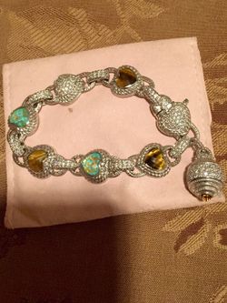Judith Ripka silver heart bracelet