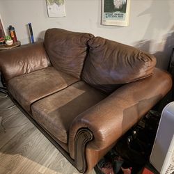 Brown Leather Sofa