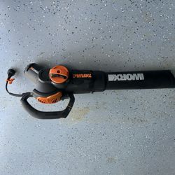 WORX WG505 Trivac 12 Amp 3-in-1 Electric Leaf Blower/Leaf Vacuum/Mulcher, Metal Impeller for Fine Mulching 