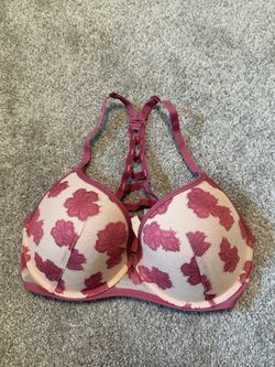 Victoria's Secret PINK Hibiscus Lace Cage-Back Lightly Lined Bra