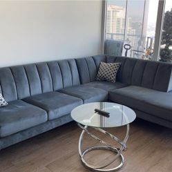 Sectional Sofa Set With Ottoman 