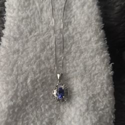 14K WG TANZINITE PENDENT