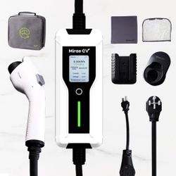 EV Charging for J1772 Electric Cars - Level 2(6 to 40Amp, 220V-240V, NEMA14-50Plug, Include NEMA5-15) with 25FIT Cable EV Portable Charger ME01