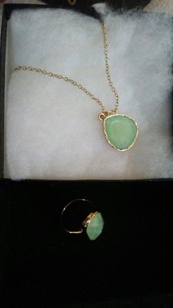 Large stone necklace/ ring