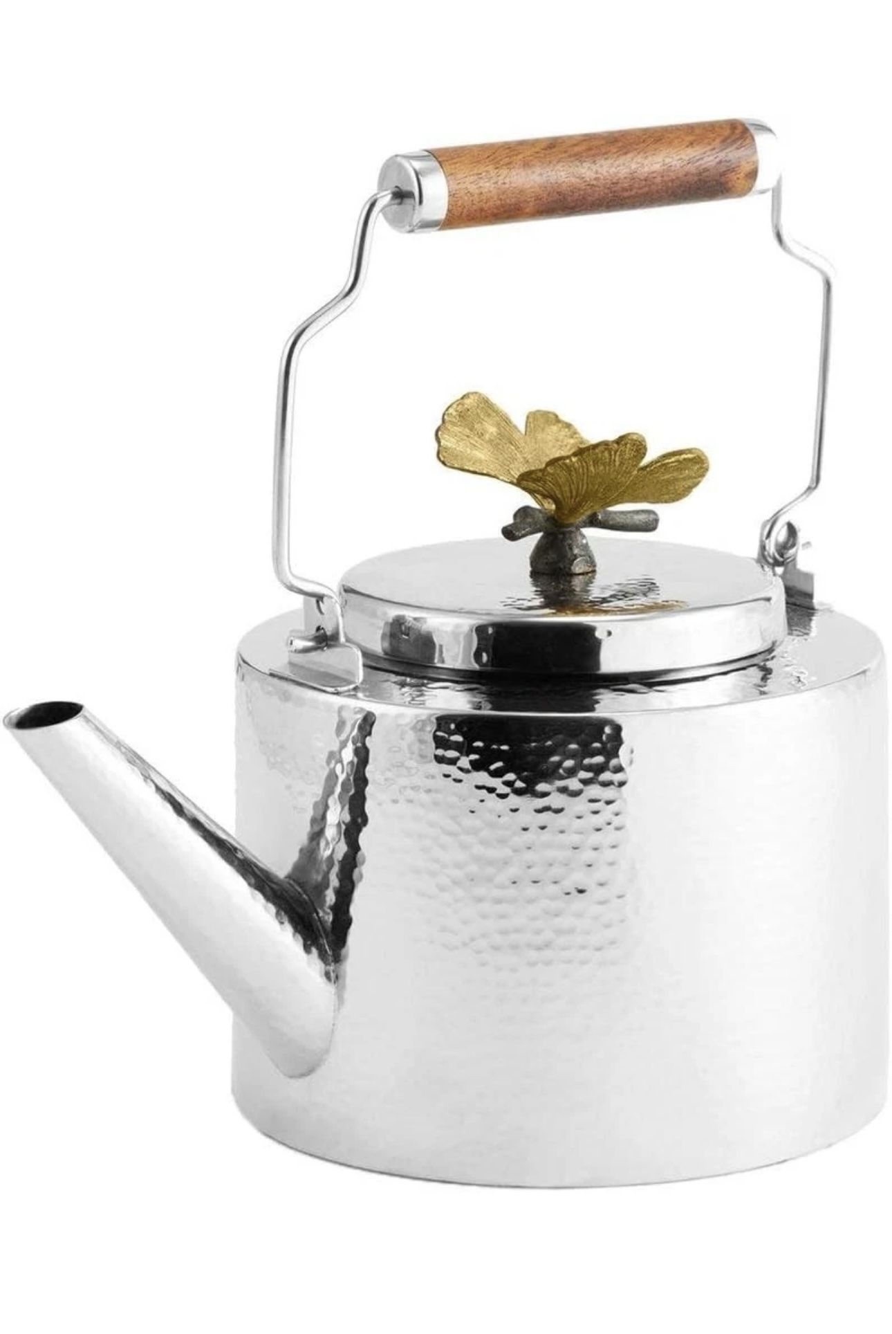Michael Aram Butterfly Ginkgo Teapot - Silver - Includes broken part