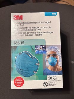 3M 1860S N95 Respirator Mask - Case of 120 Masks