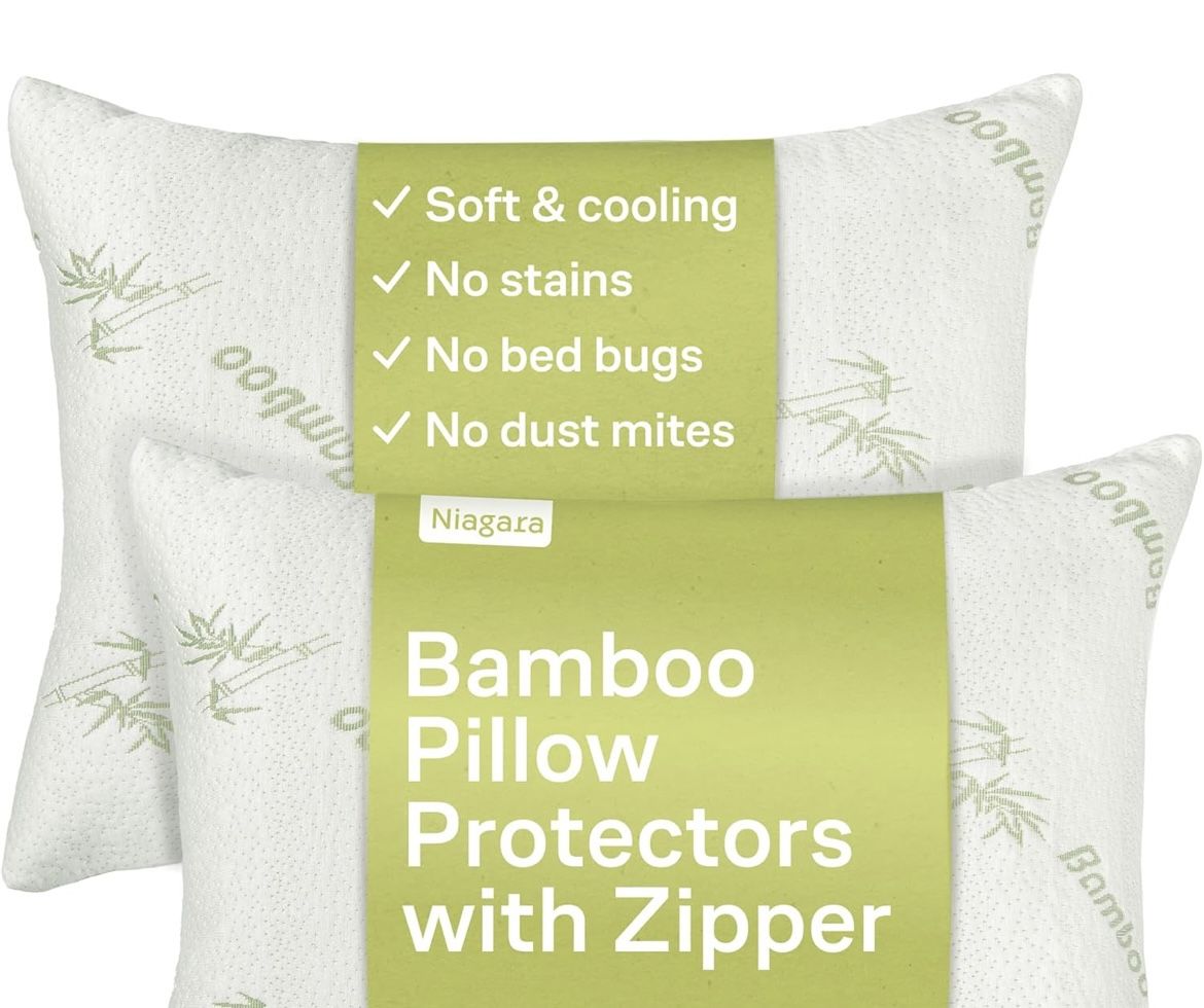 4 PACK Cloud-Like Pillow Protectors with Zipper 20x30” For Sale $32.00 50%+ OFF Retail $64.00 NEW