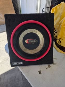 $40 OBO  10 in Visonik Car Subwoofer in Carpeted Box compton