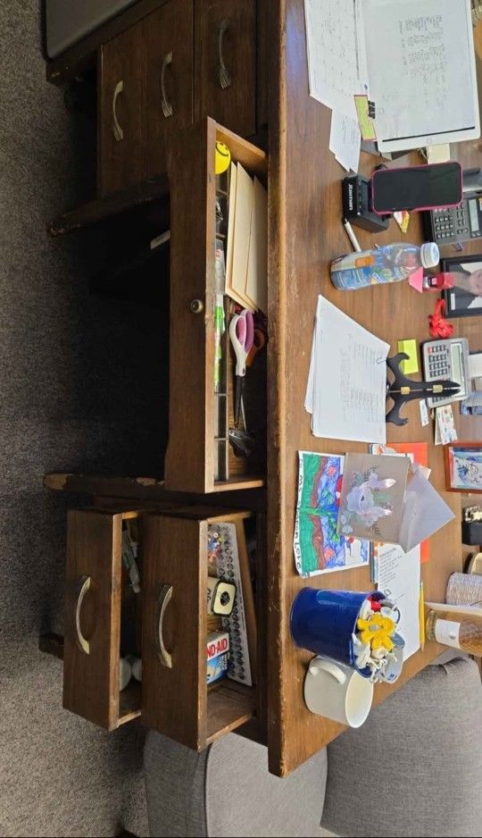 Antique Wooden Key Hole Desk