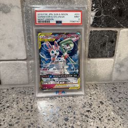 2019 #031 GARDEVOIR & SYLVEON GX PSA 9