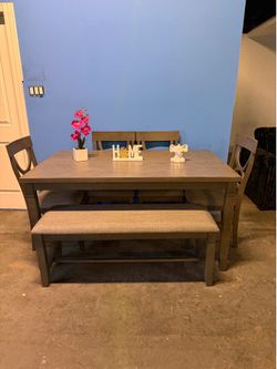 🔥 Ends 7/5! Gray Dining Table Set – $420