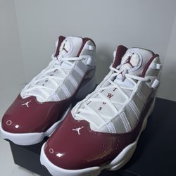 Jordan 6 Rings White/team Red Sz 11
