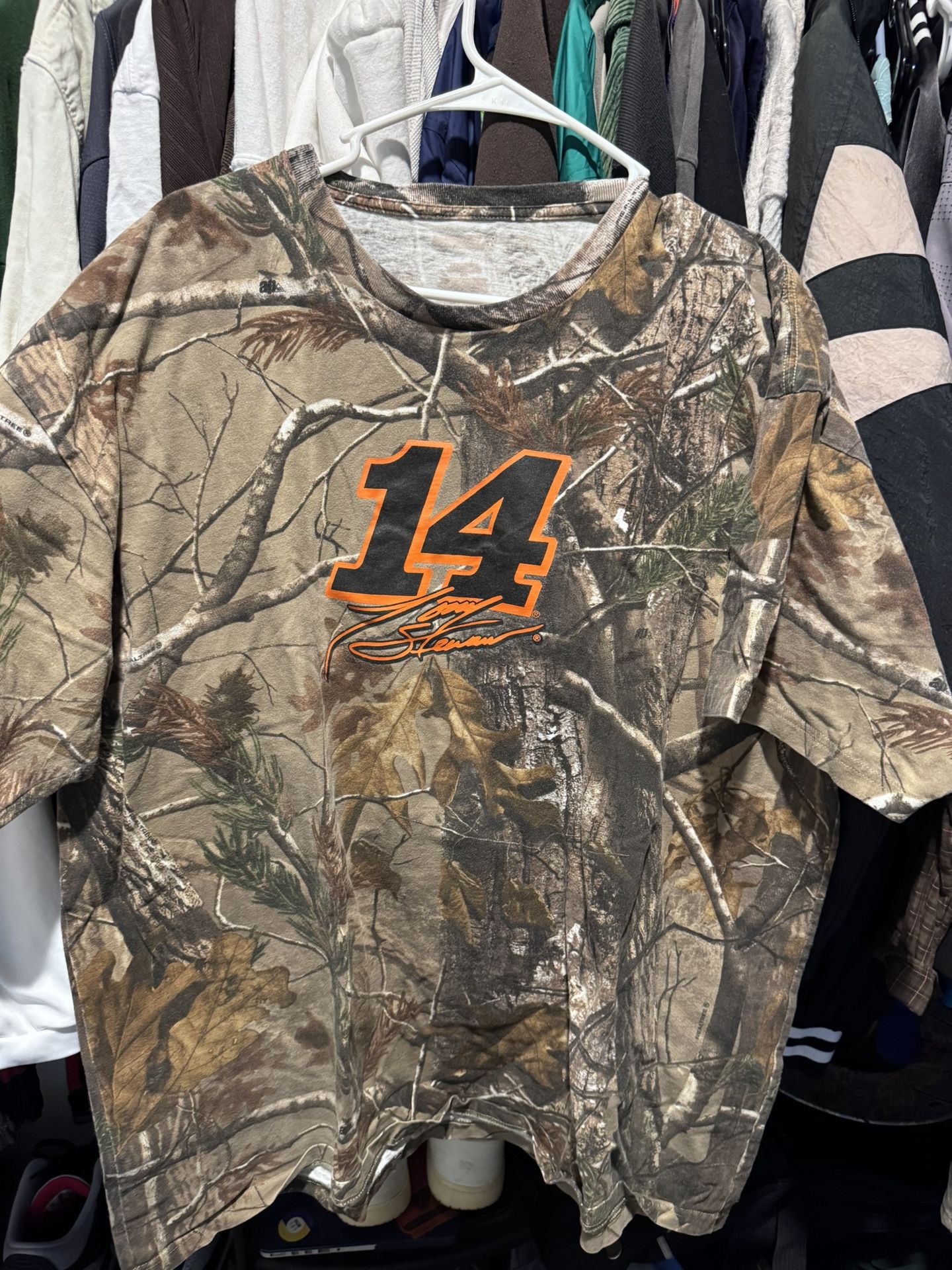 Vintage Camo NASCAR Tony Stewart Shirt XXL