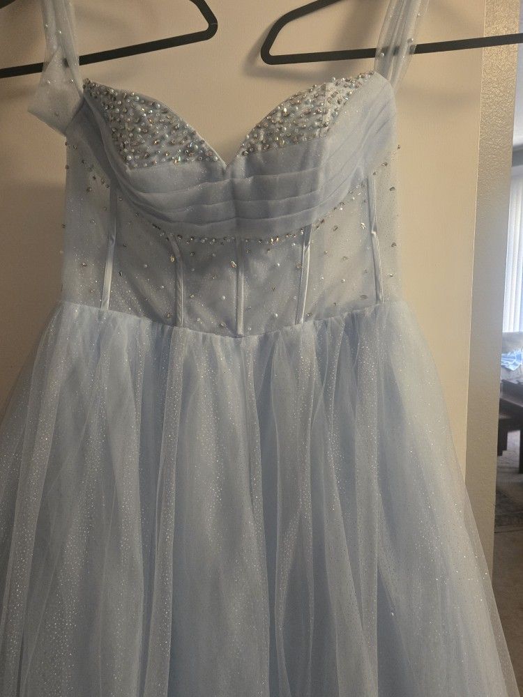 Formal Light Blue Dress