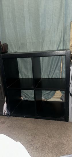 Black 4-Cube Storage Shelf Unit