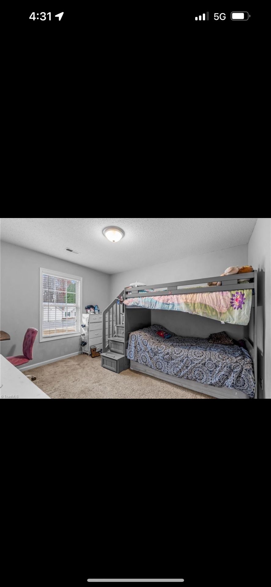 TWIN BUNK BED ONLY! 4 Drawers And Storage Underneath Stairs.