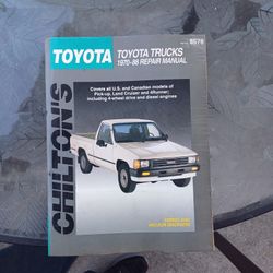 Chilton Toyota Pick-up 1970 - 88 Repair Manual